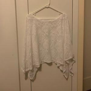 White Lace Swimwear Coverup Size XS/S